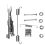 1 Satz Bremsbacken-Spieleinsteller CN15-23 6