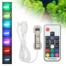 LED Aquarium Licht Mikro-Landschaft Fischbecken Fernbedienung Licht für Mittelgroße bis Kleine Aquarien mit Hex-Quadratblöcken Weißer Linie
