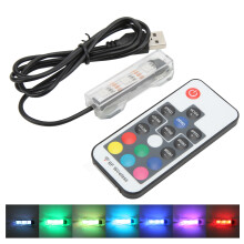 LED Aquarium-Licht Mikrolandschaft Fischtank Fernbedienung Licht für mittelgroße bis kleine Fischbehälter mit hexagonalen Quadraten Schwarz