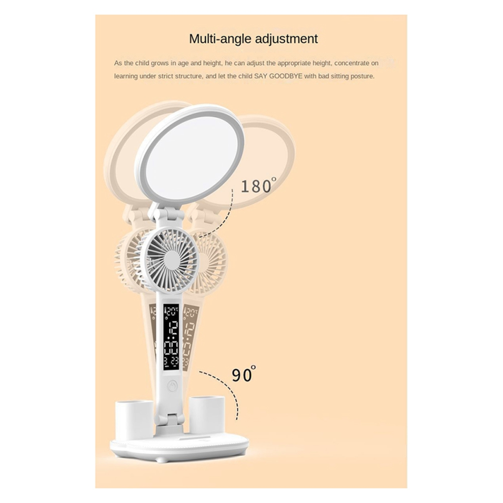 LED Clock Table Lamp USB Chargeable Dimmable Desk-image-OPC-PJPV569-NEW