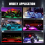 8 Kapseln RGB LED Rock Lights Kit Underglow Multicolor 10