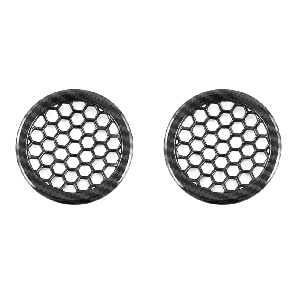 2Pcs Car Interior Speaker Trim Covers Carbon Fiber Light 4853917066760
