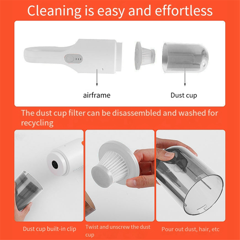 Automobile Cordless Household High-Power Vac White 4853917067378