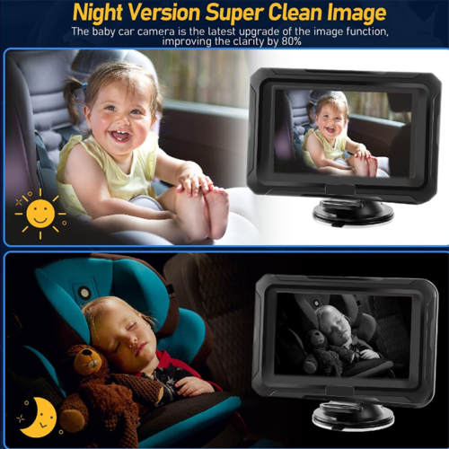 Back Seat Baby Car Camera, Rear Night Vision, Moni 2