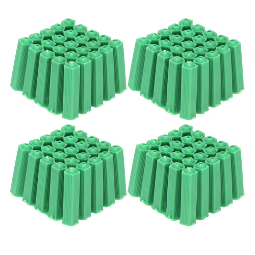100Pcs M6 Expansion Pipe Plastic Wall Plug Fixing