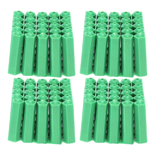 100Pcs M6 Expansion Pipe Plastic Wall Plug Fixing 2