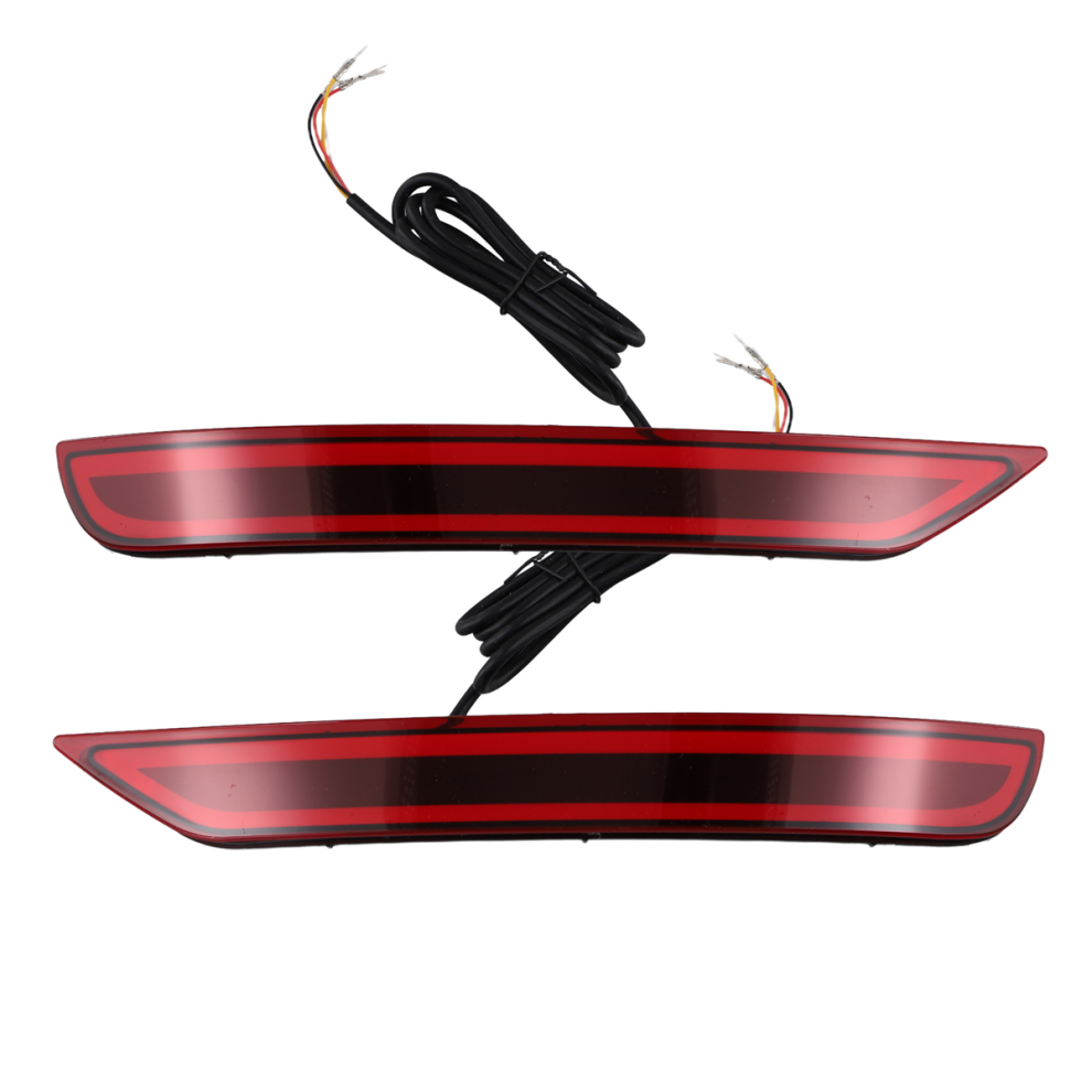 1 Pair Led Rear Bumper Reflector Tail Brake Signal Red 4853917094947