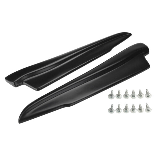 1 Pair Matte Black Rear Bumper Aprons Valance Lip 1