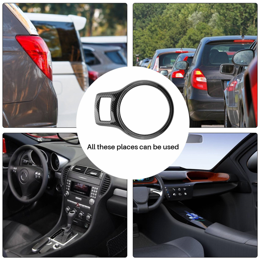 Auto Carbon Fiber Central Gear Panel Control Decal 4853593071935