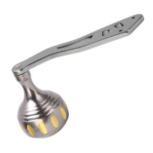 Metallgriff für Angelrollen – Kraftgriff Kubushülse, Ersatzteil mit Montage für Baitcasting-Dragonerolle, Gold/ Grau