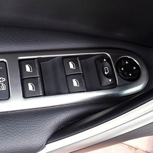 Car Silver Door Window Lift Switch Armrest Cover B 2