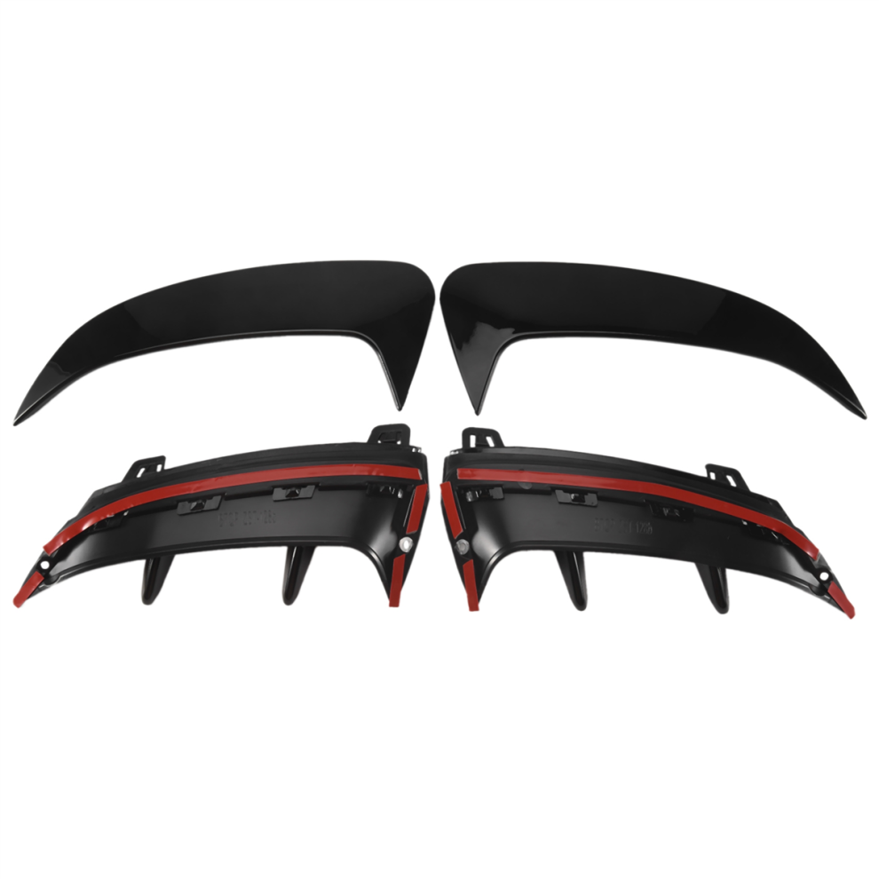 Glossy Rear Bumper Splitter Spoiler Canard A Black 4853593076442