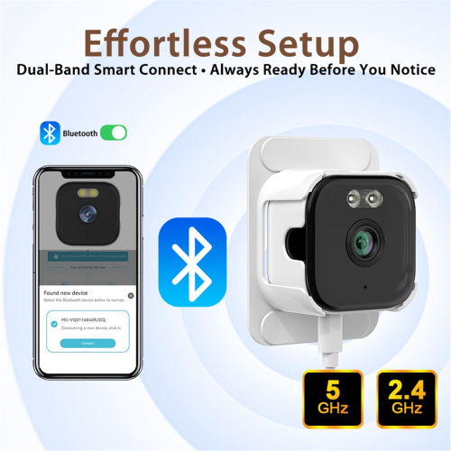 3MP 2K Window Camera with Color Night Vision,Dual 2