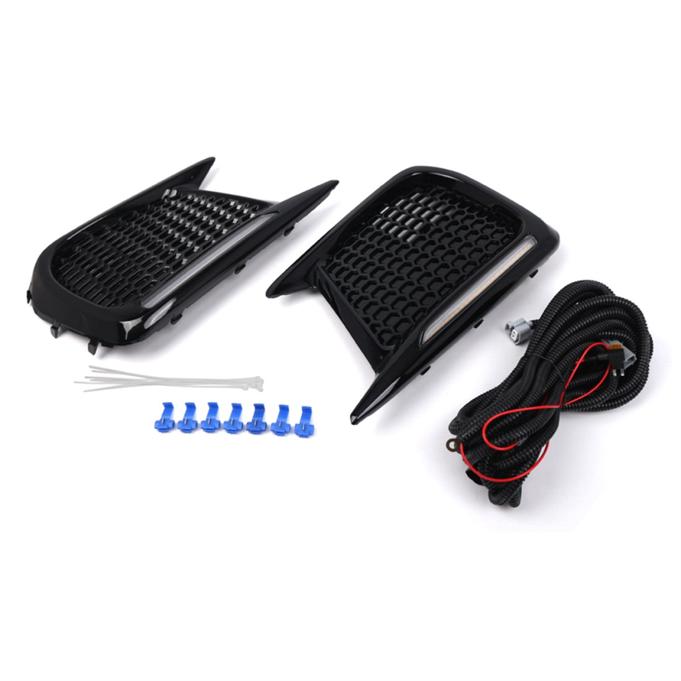 Led Fog Lights Bezel Drl & Turn Signal White/Amber 4853542280807