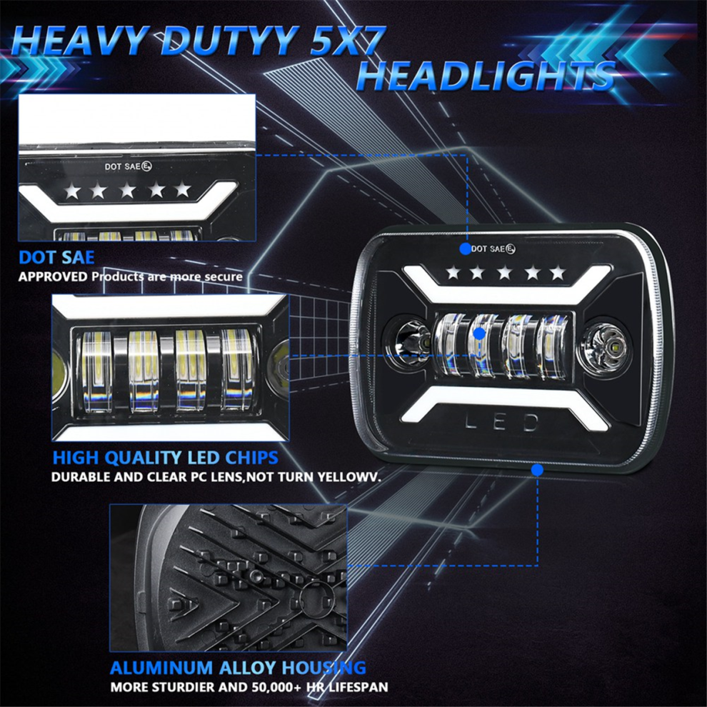 7X6 5X7 Led Headlights H6054 Rectangular Headlight 4853542294484