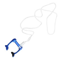 Freitauch-Nasenclip Schwimm-Nasenstöpsel mit Anti-Verlust-Gurt für Tauchanfänger Training Blau