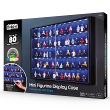 5 Level Minifigure Display Case with LED Lights Wall Mountable Collectibles Storage