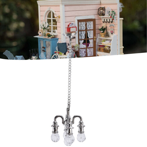 Lampada mini per casa delle bambole in lega d'argento, 3+ anni