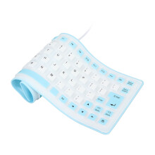 Clavier en silicone bleu 85 touches USB filaire silencieux