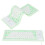 Teclado de silicona de 85 teclas verde con cable USB 3