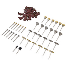 98 piezas Cepillo de rueda de alambre latón+acero inoxidable con vástago de 3 mm