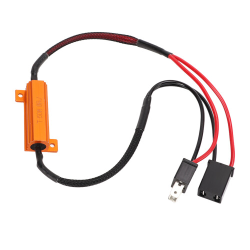 Decoder LED H7 50W 8Ω alloggiamento in alluminio, filo singolo 2