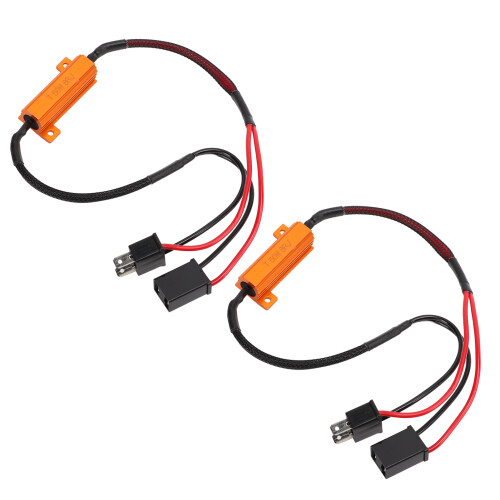 Decoder LED H7 50W 8Ω alloggiamento in alluminio, filo singolo