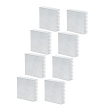 8 pezzi di dissipatore di calore in lega di alluminio 50x50x15 mm bianco