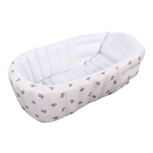 Baby aufblasbare Badewanne Zuhause Süßes Exquisites Muster Reise Tragbare Klappbadewanne Bär Muster