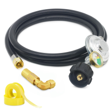 6FT Propane Regulator Hose with Gauge, QCC1 Univer
