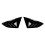 Car Rear Triangular Window Louvers Shutters Blinds 2