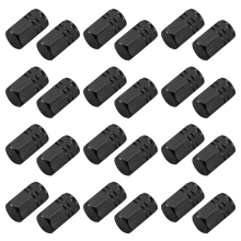 24pcs Valve Stem Caps Car Tyre Covers Caps, black