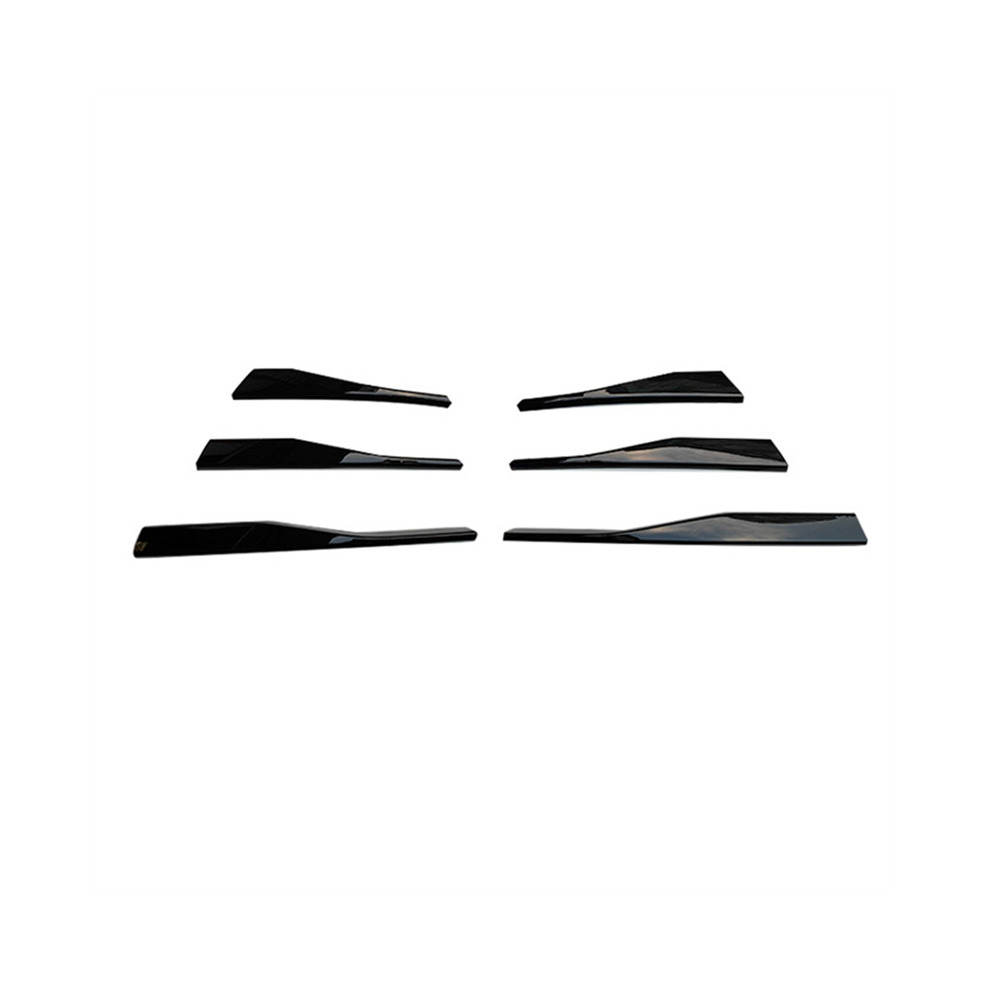 Car Glossy Front Bumper Spoiler Lower Grille Black 4851880536082