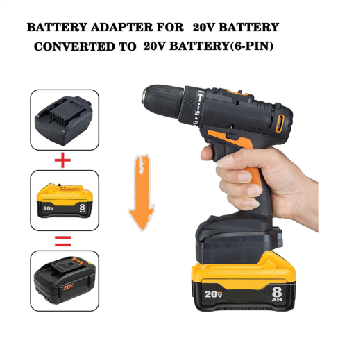 Battery Adapter for 20V Series Conversion 6PIN Lit 1