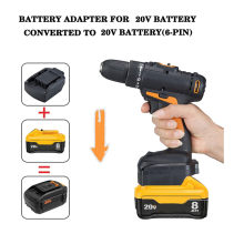 Battery Adapter for 20V Series Conversion 6PIN Lit