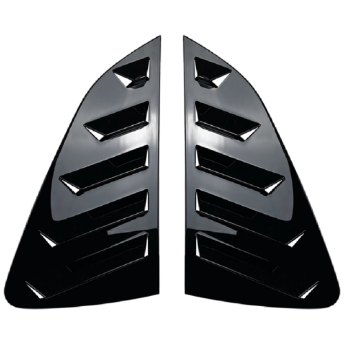 Car Bright Black Rear Window Louver Shutter Cover