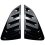 Car Bright Black Rear Window Louver Shutter Cover 2