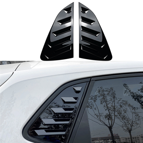 Car Bright Black Rear Window Louver Shutter Cover 2