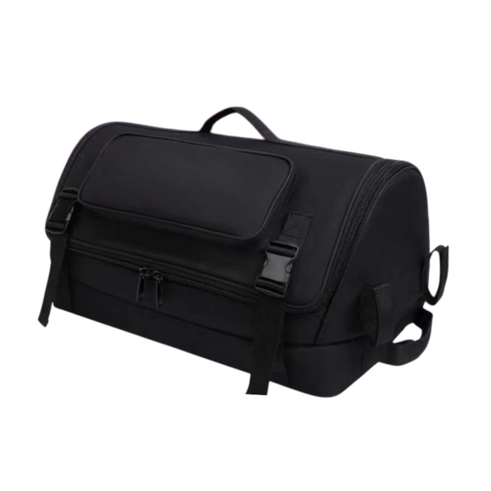 Speaker Storage Case With Double Zippers, Thicken Wear Resistant Carrying Bag For Portable Bluetooth Speakers, Black 6276012540573