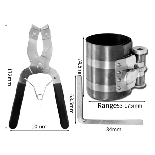 1 Set Engine Piston Ring Caliper Compressor Ratche 2