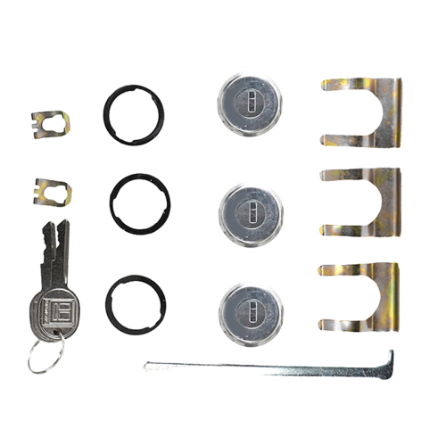 Door Trunk Key Kit Lock Cylinder Set with Keys 654 2