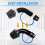 Cool Air Intake Kit, 3inch Universal Car Pipe Alum 6