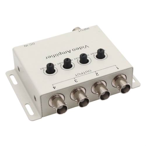 Video Amplifier 4 Channel Splitter with Adjustment