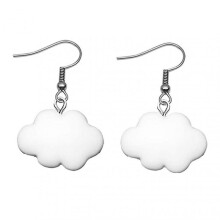 1 Pair Hook Earrings Cartoon Cloud Lovely Candy Color Dangle Earrings for Daily Wear