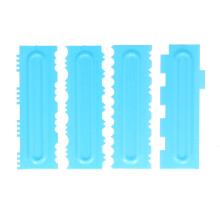 4PCS Cake Scraper Icing Smoother Plastic Icing