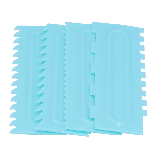 4PCS Cake Scraper Cake Decorating Comb Icing 2