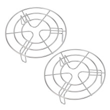 2Pcs Stainless Steel Steamer Shelf Set, 15.5cm & 19.5cm Diameter