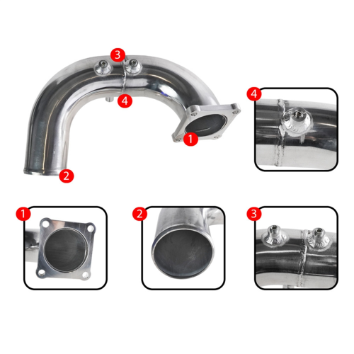 Car Modification 3 Inch Exhaust Pipe Kit Intake fo 2