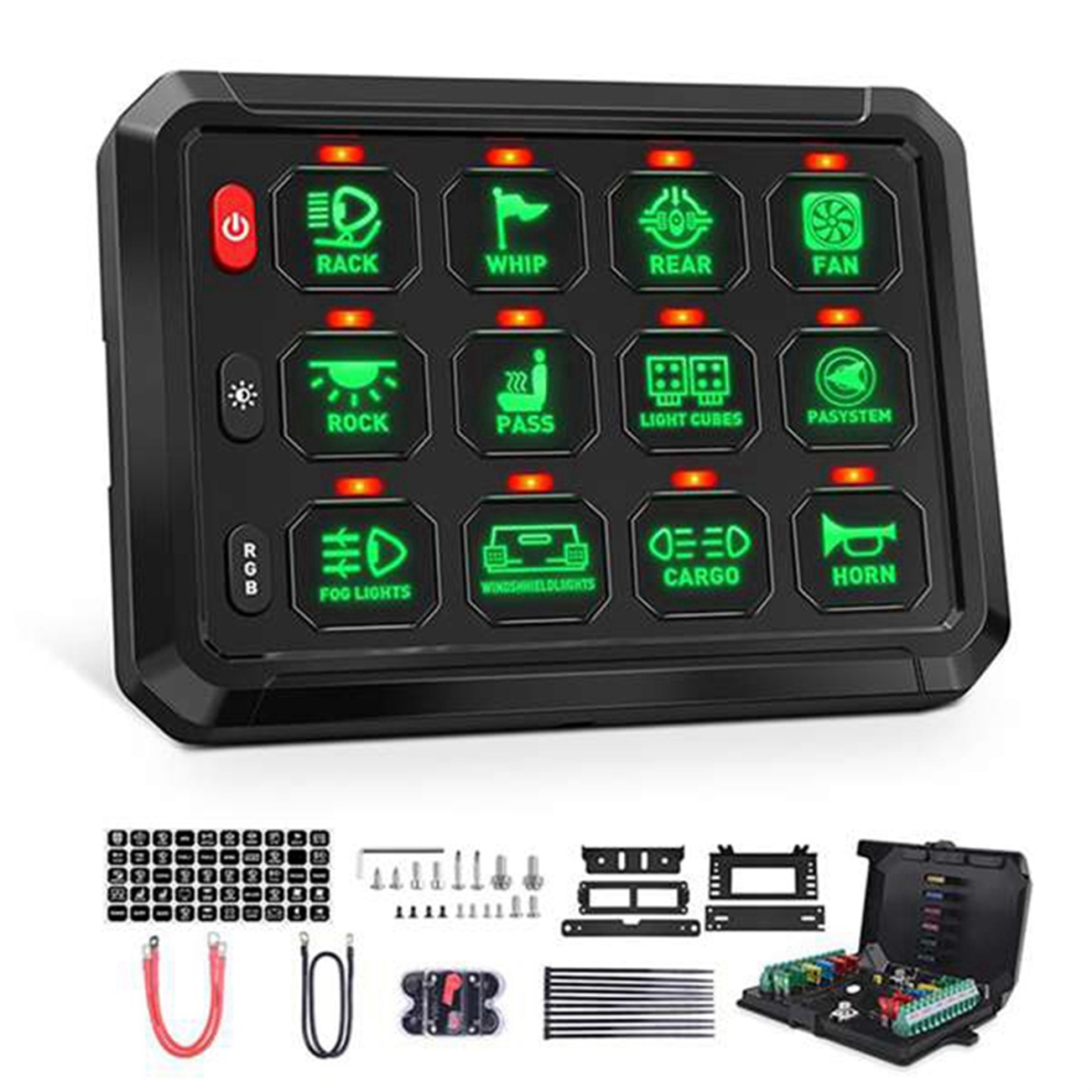 12 Gang Switch Panel Rgb Pod 12V For Car Truck Off 4853542206258
