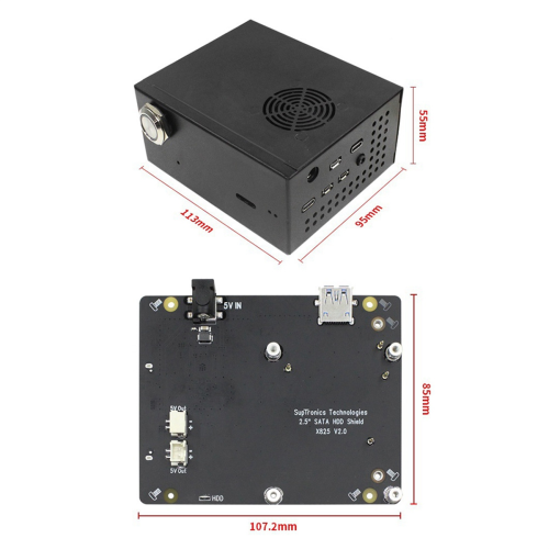 X825 V2.0 2.5Inch HDD/SSD Storage Expansion Board+
